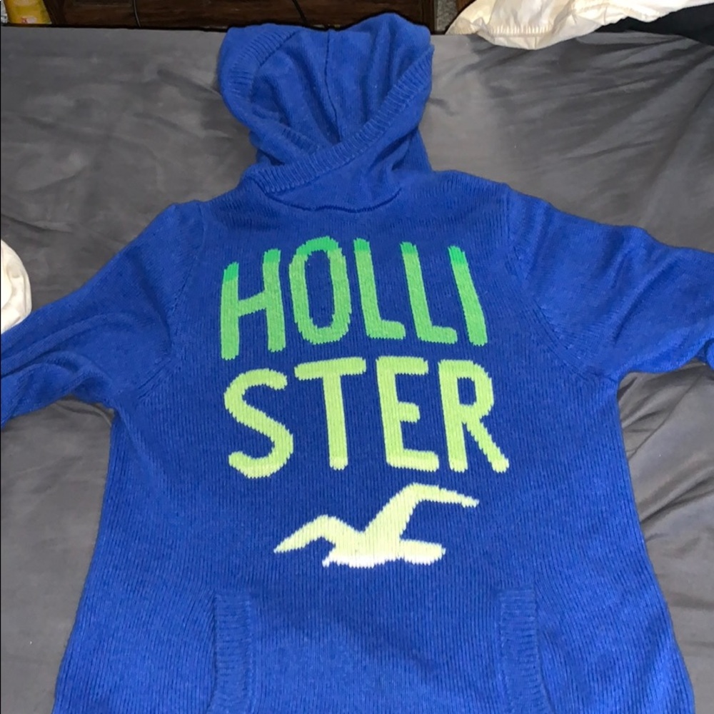 Hollister Mens Large Blue Sweater Hoodie